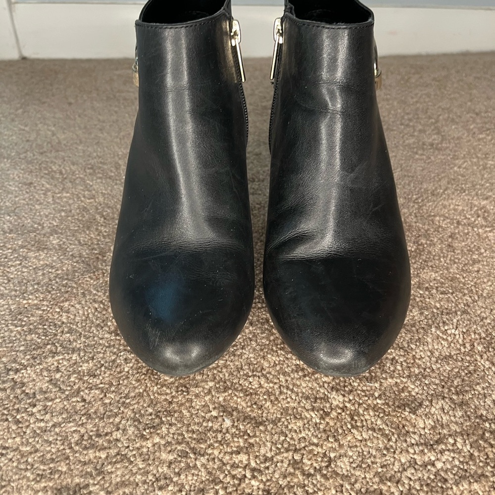 Bandolino Black Heeled Boots with Decorative Buckle - Picture 4 of 8
